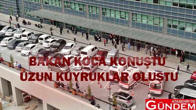 TEST İÇİN UZUN KUYRUKLAR OLUŞTU UZUN KUYRAUK KORONAVİRÜS BAKAN KOCA